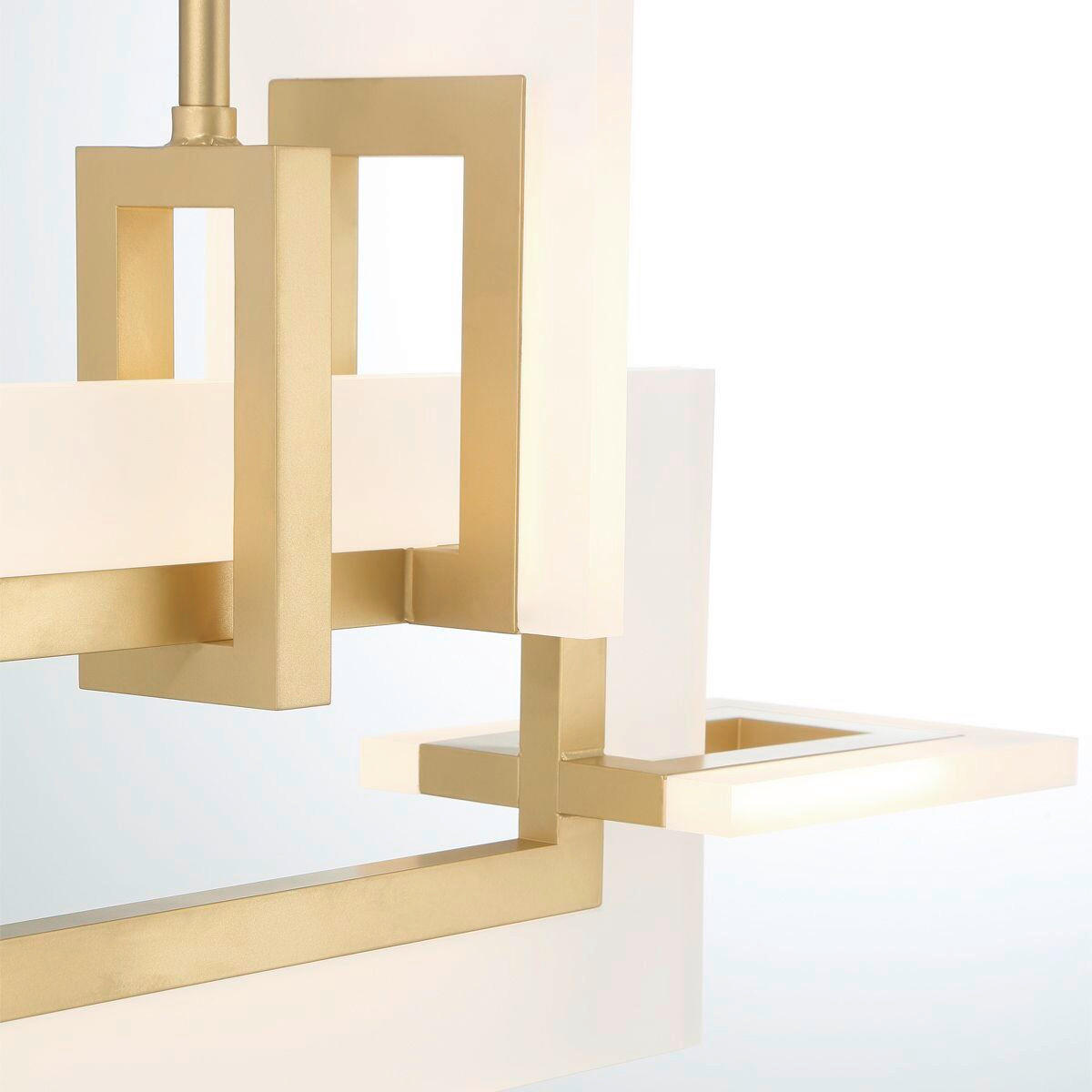 LED-HÄNGELEUCHTE    - Goldfarben, Design, Kunststoff/Metall (47,5/84/14cm)
