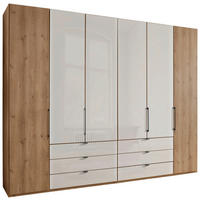 FALTTÜRENSCHRANK in Champagner, Eiche Bianco  - Schieferfarben/Eiche Bianco, Konventionell, Glas/Holzwerkstoff (300/236/58cm) - Dieter Knoll