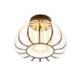 LED-DECKENLEUCHTE Ontario 44,5/33 cm  - Goldfarben/Schwarz, Design, Glas/Kunststoff (44,5/33cm) - Novel