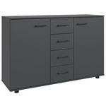 KOMMODE  in 130/83/41 cm  - Schwarz/Graphitfarben, KONVENTIONELL, Holzwerkstoff/Kunststoff (130/83/41cm) - Carryhome