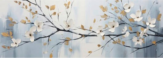 ALUMINIUMBILD Blumen  - Multicolor, Basics, Metall (140/50/2cm) - Euroart