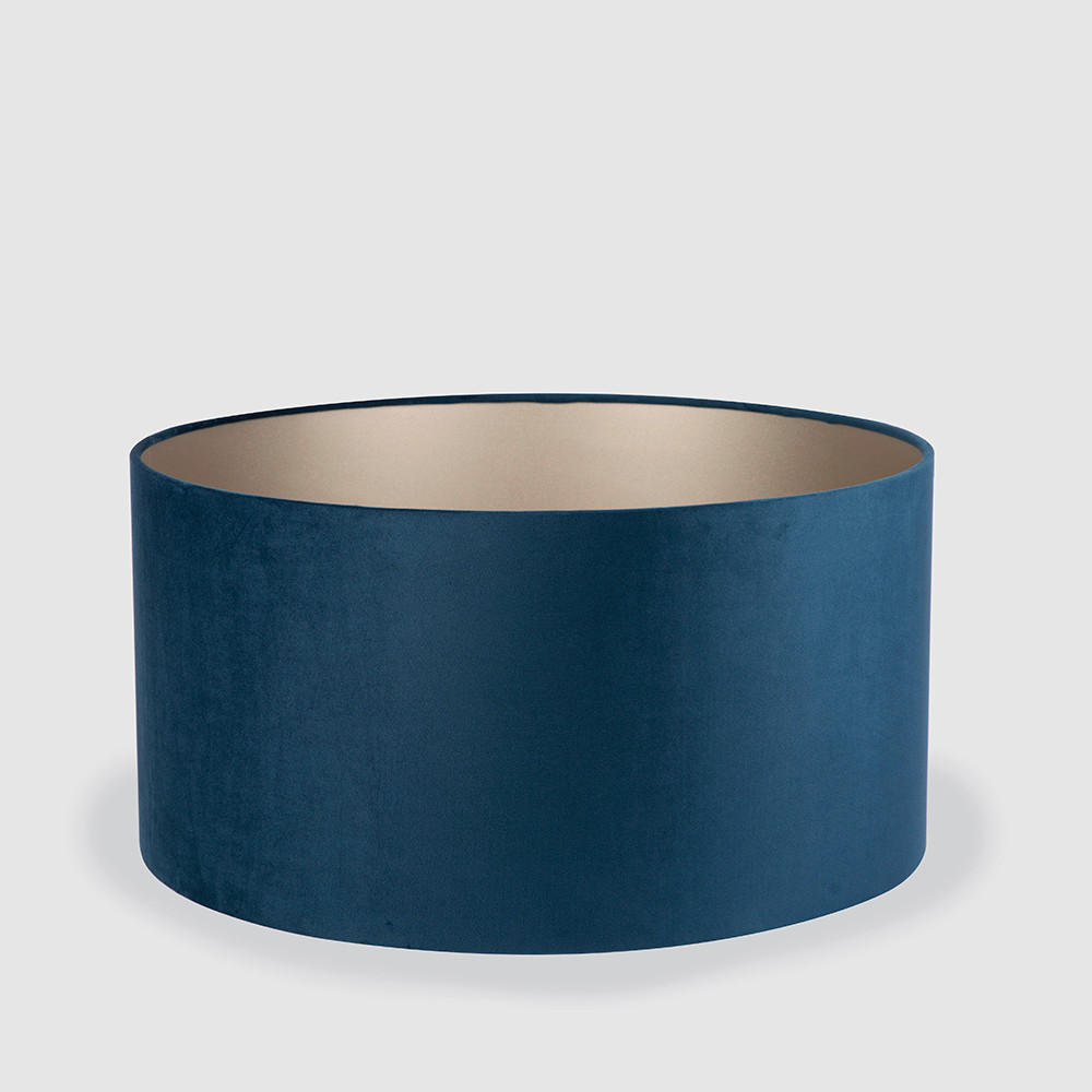 LEUCHTENSCHIRM Velour 50/25 cm   - Dunkelblau, Basics, Textil/Metall (50/25cm)