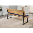 SITZBANK 180/85/56 cm  in Blau, Schwarz, Wildeiche  - Blau/Wildeiche, KONVENTIONELL, Holz/Textil (180/85/56cm) - Valnatura