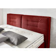 BOXSPRINGBETT 180/200 cm  in Rot  - Chromfarben/Rot, KONVENTIONELL, Textil (180/200cm) - Dieter Knoll