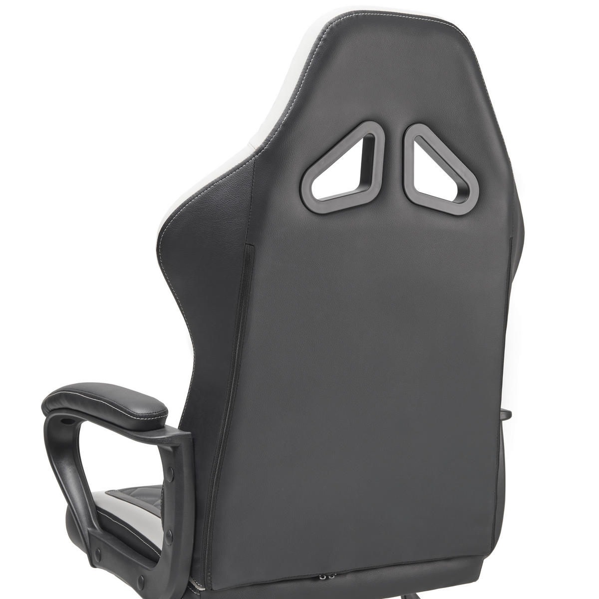 GAMINGSTUHL Schwarz, Weiß Metall, Kunststoff, Textil   - Schwarz/Weiß, LIFESTYLE, Kunststoff/Textil (60/114-124/62cm) - MID.YOU