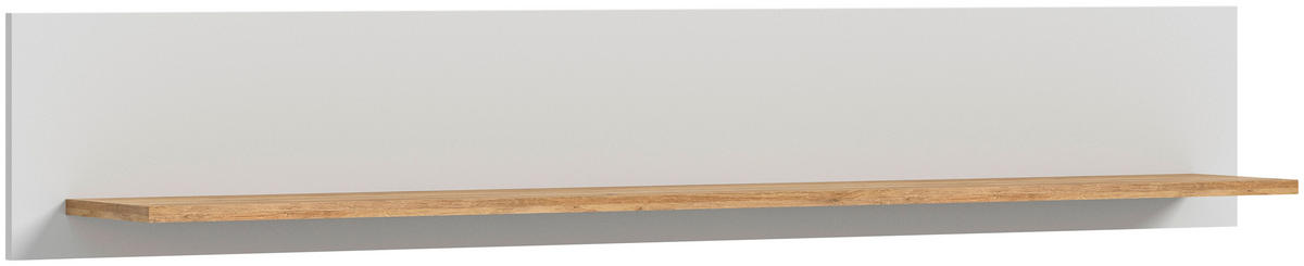 STENSKA POLICA - siva/barve hrasta, Design, leseni material (150/25/22cm) - MID.YOU
