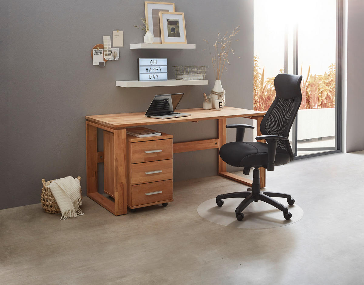 SCHREIBTISCH 160/70/75 cm  in Buchefarben  - Buchefarben, KONVENTIONELL, Holz (160/70/75cm) - Linea Natura