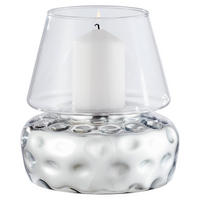 WINDLICHT Klar, Silberfarben  - Klar/Silberfarben, KONVENTIONELL, Glas (20/20/20cm) - Cor Mulder