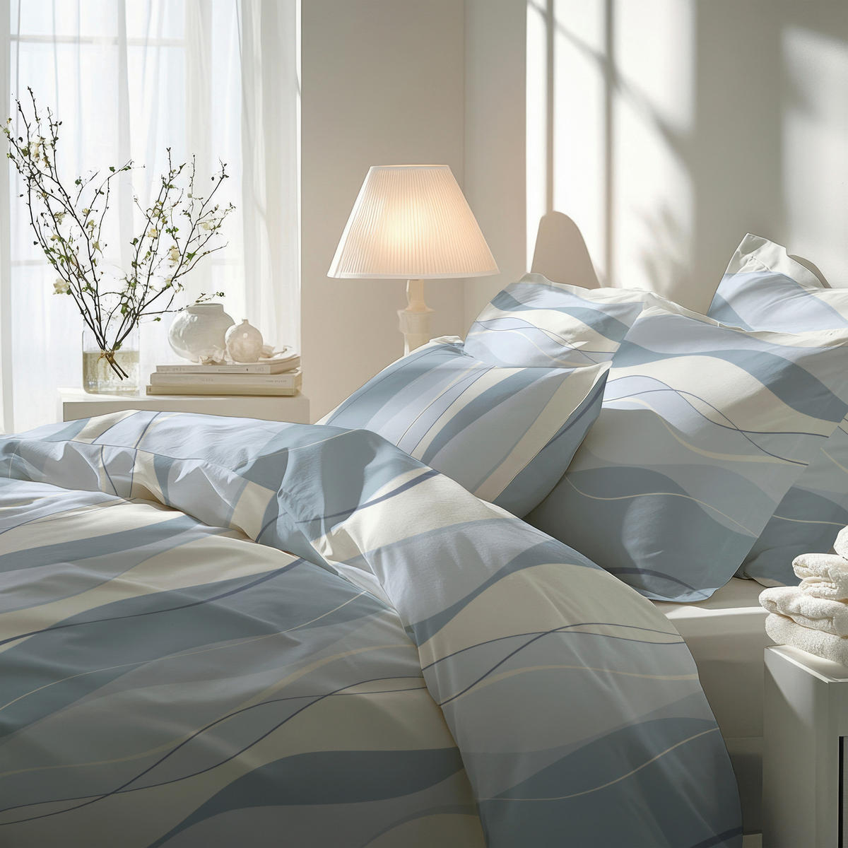 BETTWÄSCHE 2-teilig Flanell 140/200 cm  - Blau, Basics, Textil (140/200cm) - Florella