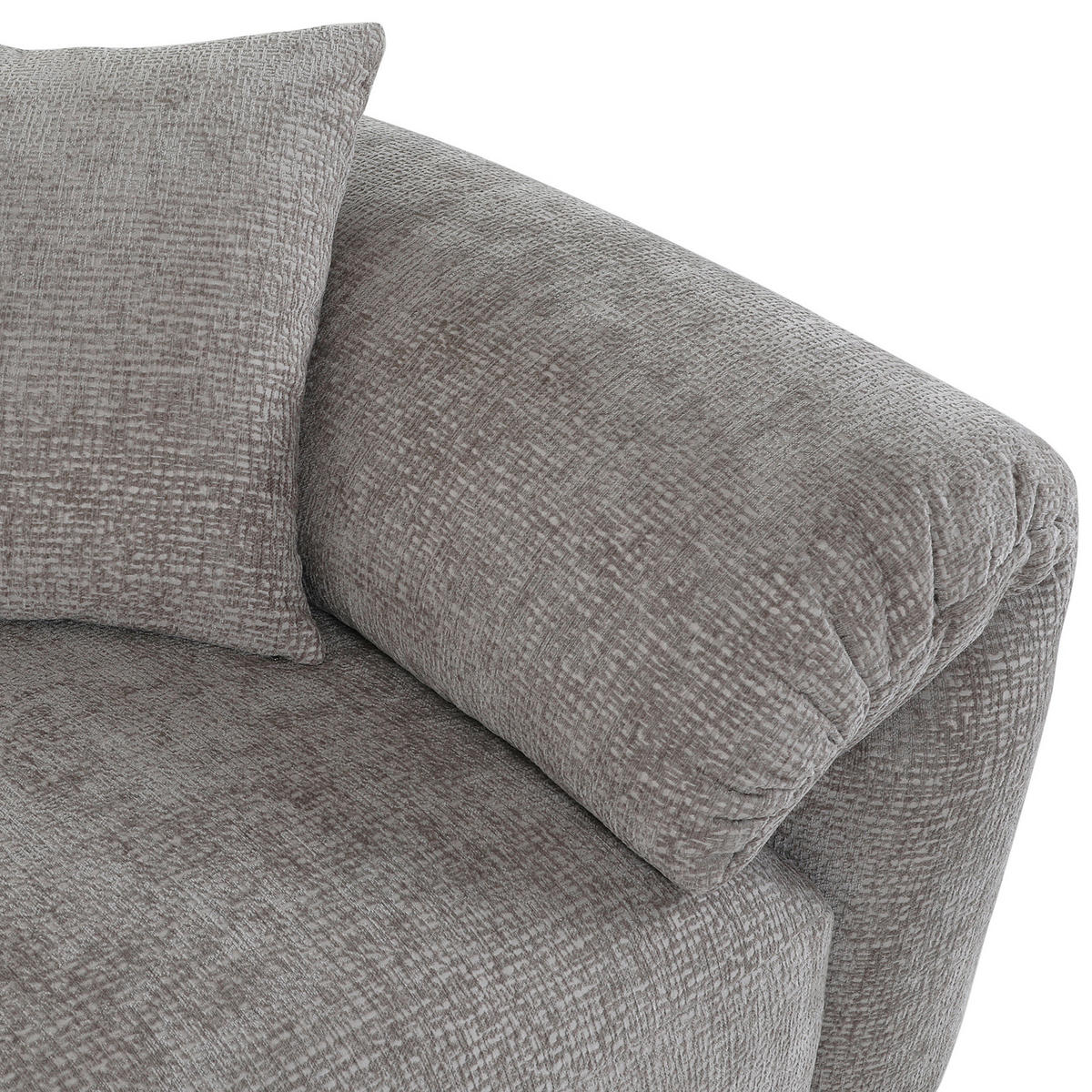 ECKSOFA in Flachgewebe Braun  - Schwarz/Braun, Modern, Kunststoff/Textil (239/317cm) - Carryhome