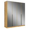DREHTÜRENSCHRANK in Eiche Artisan  - Eiche Artisan/Grau, Modern, Holzwerkstoff/Metall (181/210/54cm) - Rauch Möbel