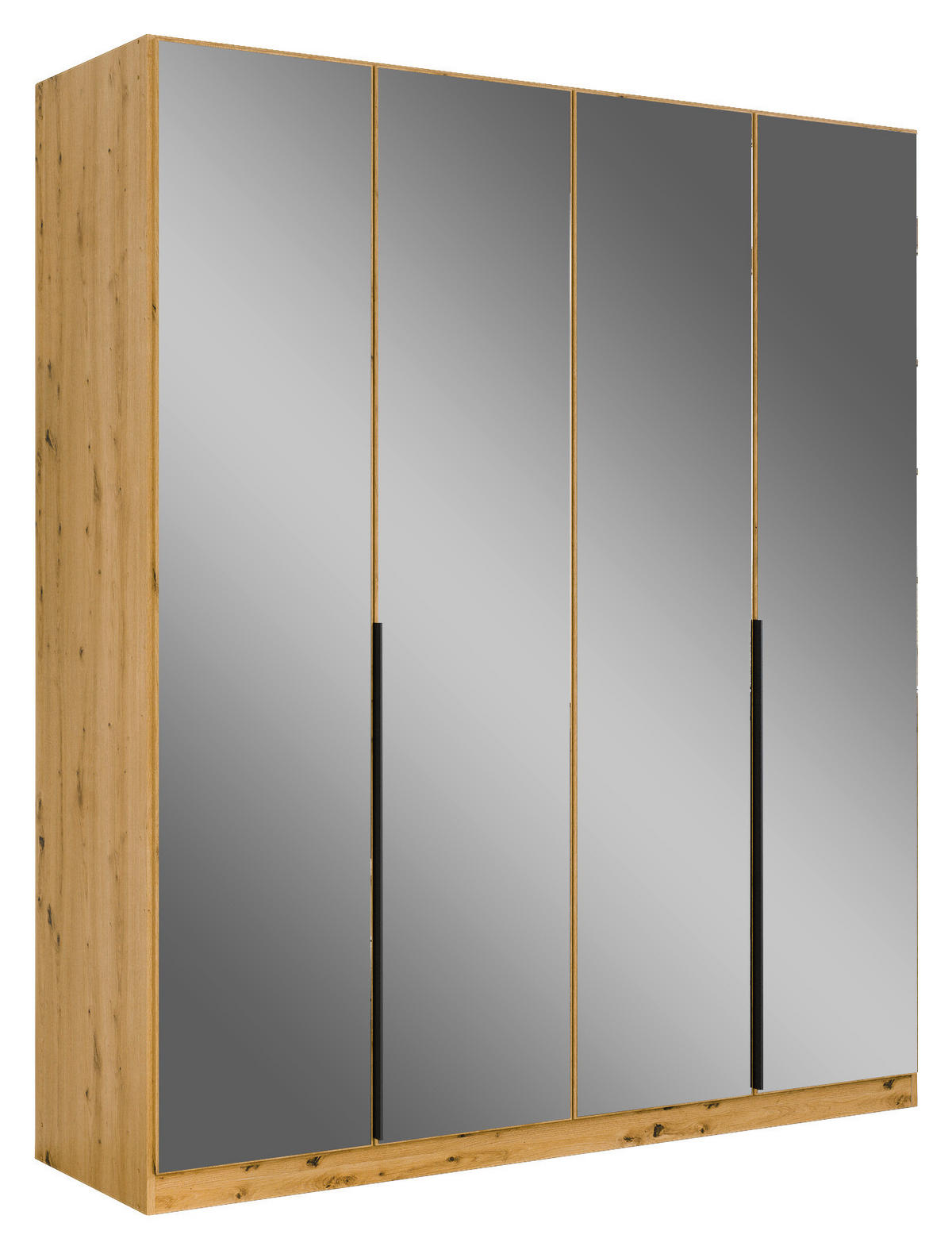 DREHTÜRENSCHRANK in Eiche Artisan  - Eiche Artisan/Grau, Modern, Holzwerkstoff/Metall (181/210/54cm) - Rauch Möbel