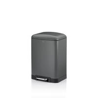 TRETEIMER 12 l  Metall  - Schwarz/Grau, Basics, Kunststoff/Metall (27/23,5/40cm) - Kela