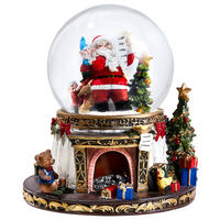 SCHNEEKUGEL - Rot/Schwarz, Trend, Glas/Kunststoff (16/19cm) - X-Mas