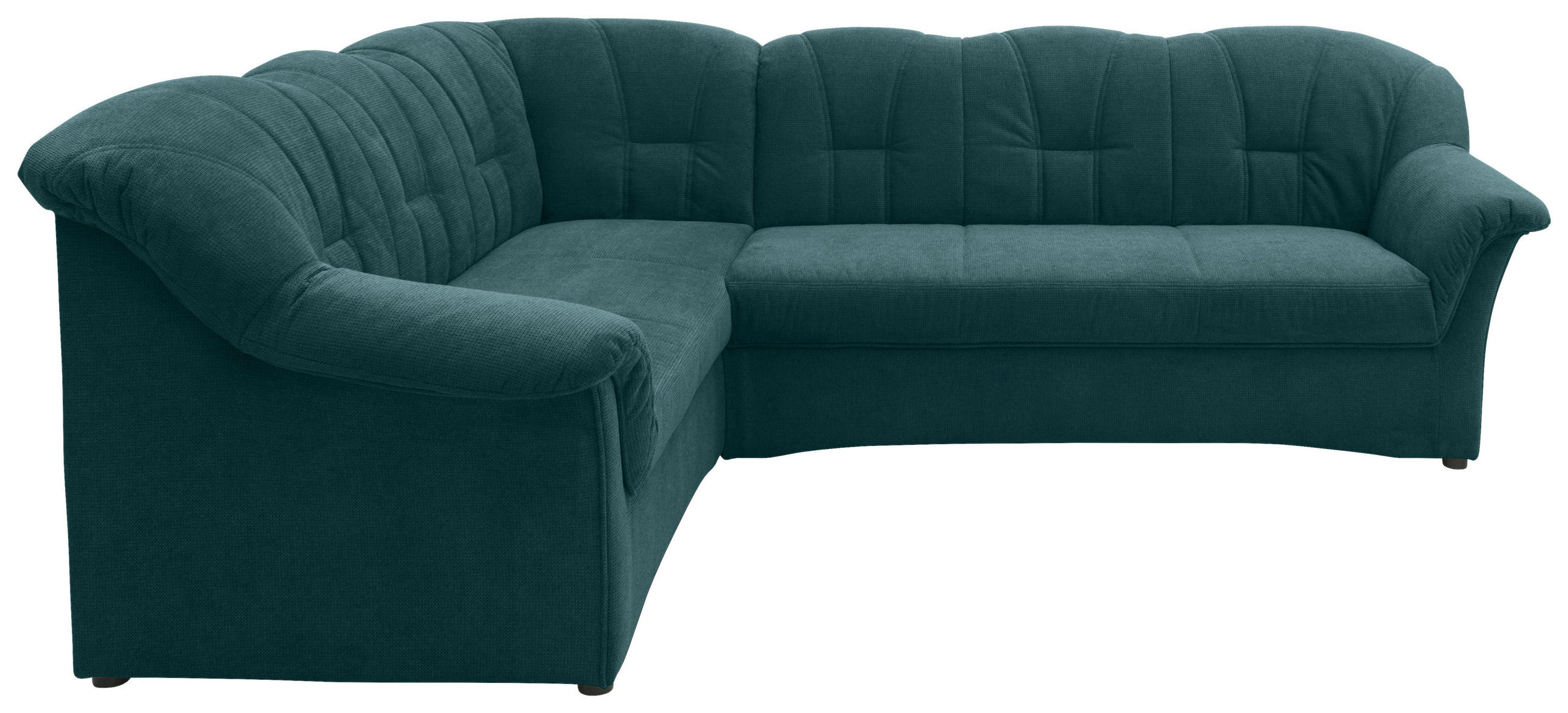 ECKSOFA Petrol Mikrofaser  - Petrol/Schwarz, KONVENTIONELL, Kunststoff/Textil (192/243cm) - MID.YOU