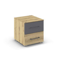 NACHTSCHRANK 40/42/42 cm  - Anthrazit/Hellgrau, MODERN, Holzwerkstoff/Kunststoff (40/42/42cm) - Rauch Möbel