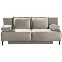 SCHLAFSOFA in Naturfarben  - Schwarz/Naturfarben, KONVENTIONELL, Textil/Metall (197/91/88cm) - Novel