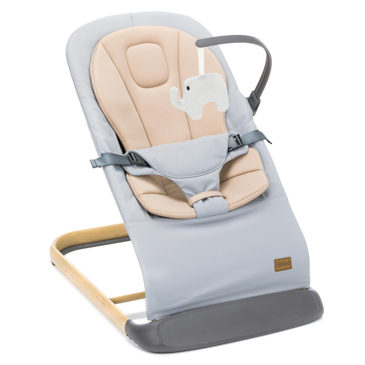 SCHAUKELWIPPE Star  - Beige/Hellgrau, Basics, Textil/Metall (45/90/70cm)