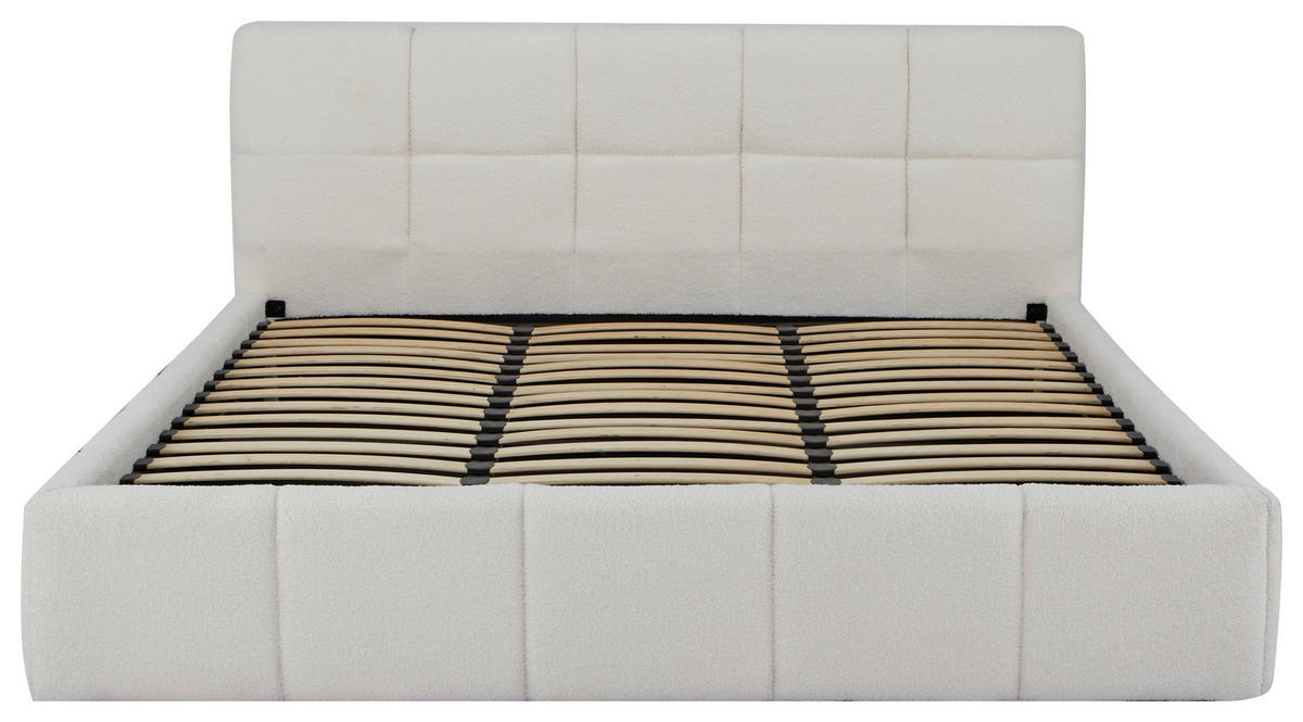 ČALÚNENÁ POSTEĽ, 180/200 cm, béžová - čierna/béžová, Modern, kov/drevo (180/200cm) - Livetastic