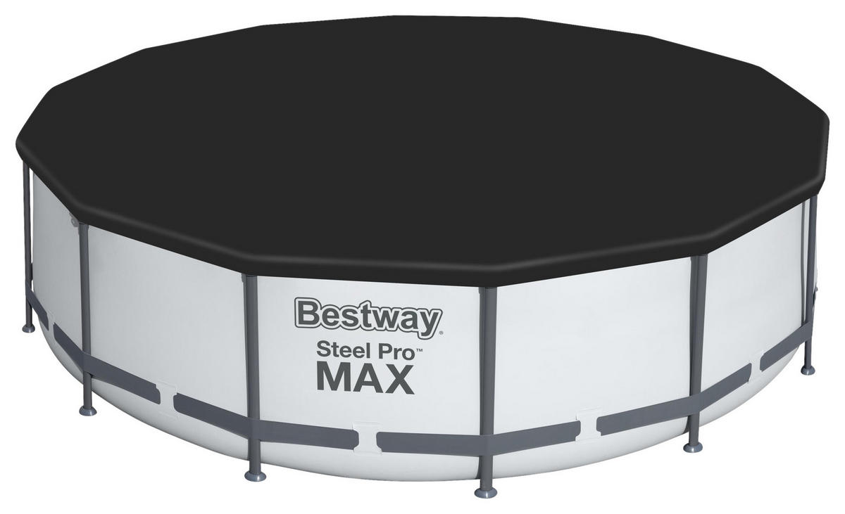 BAZÉN 427/122 cm - šedá/bílá, Basics, kov/plast (427/122cm) - Bestway