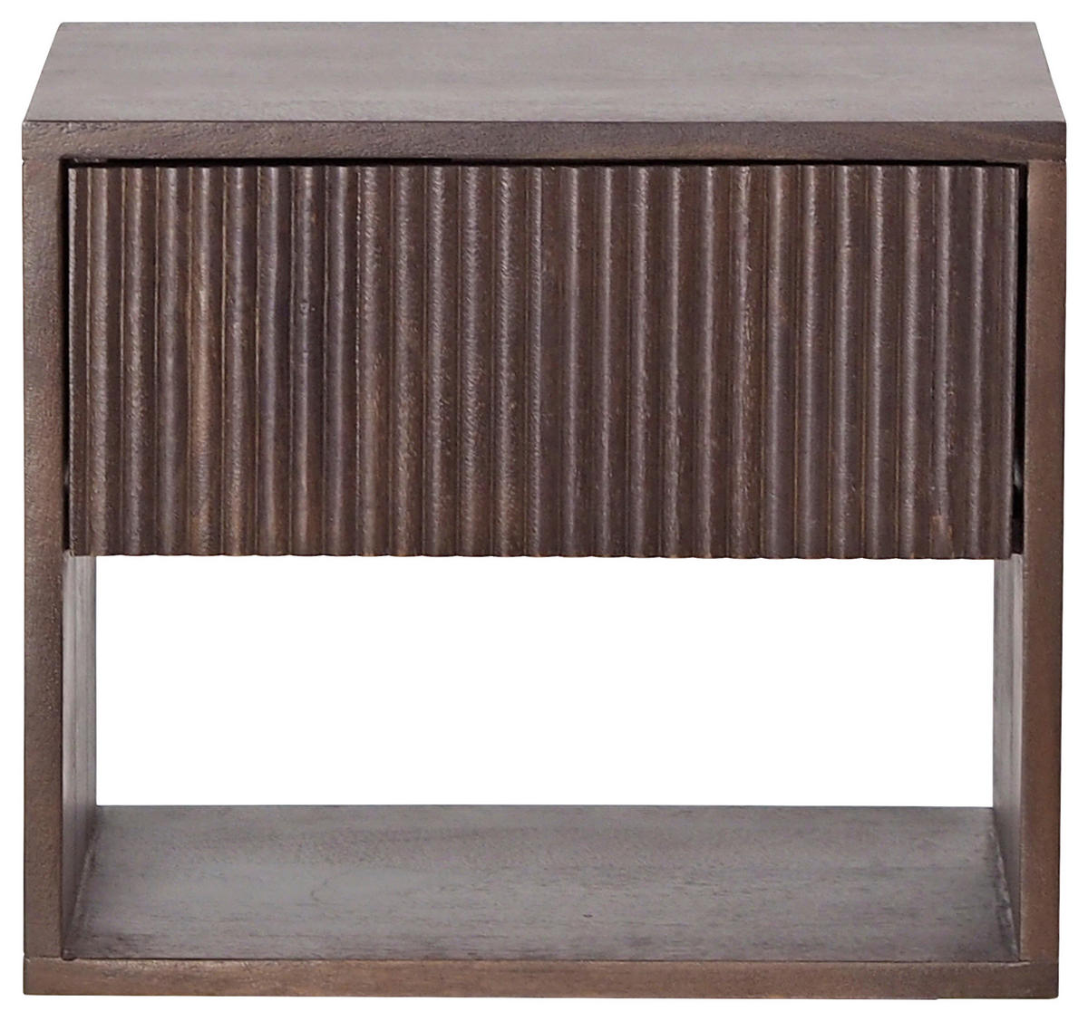 ÉJJELISZEKRÉNY keményfa mangófa diószínű  - diószínű, Modern, fa (40/34/30cm) - MID.YOU