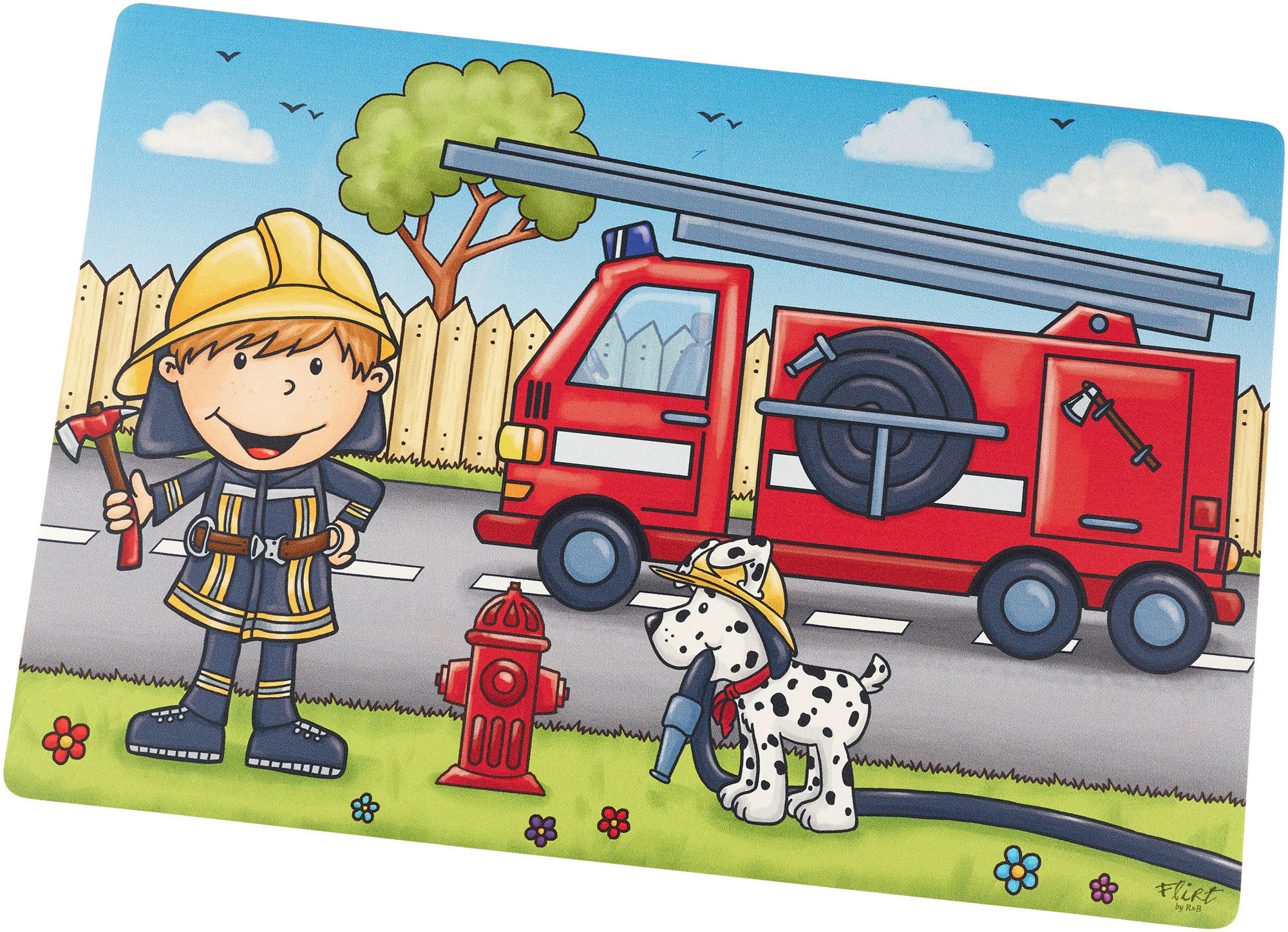 TISCHSET Feuerwehrmann Kunststoff Multicolor 45/30 cm  - Multicolor, KONVENTIONELL, Kunststoff (45/30cm) - Ritzenhoff Breker