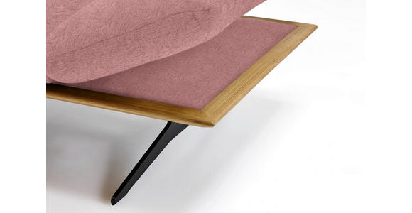 ECKSOFA in Flachgewebe Altrosa 159/314 cm - Schwarz/Altrosa, Design, Holz/Textil (159/314cm) - Dieter Knoll