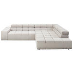 ECKSOFA  in Cord Silberfarben, Hellgrau  319/215 cm  - Silberfarben/Hellgrau, Design, Kunststoff/Textil (319/215cm) - Hom`in