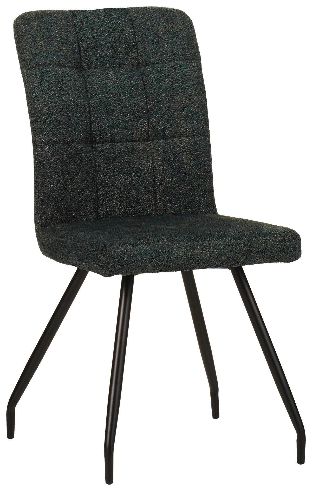 STUHL Mikrofaser Türkis  - Türkis/Schwarz, Design, Textil/Metall (44/88/59cm) - Boxxx