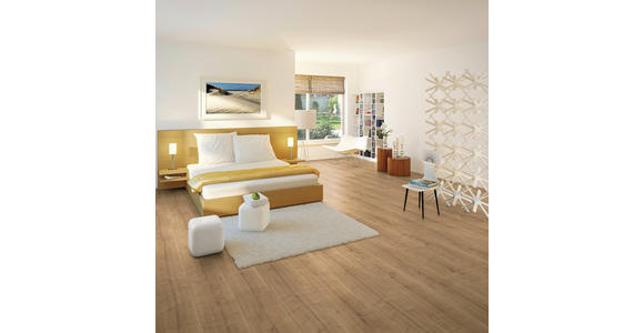 LAMINATBODEN Eiche Richmond per m² - Eichefarben, KONVENTIONELL, Holzwerkstoff (129,2/32,7/0,8cm) - Venda