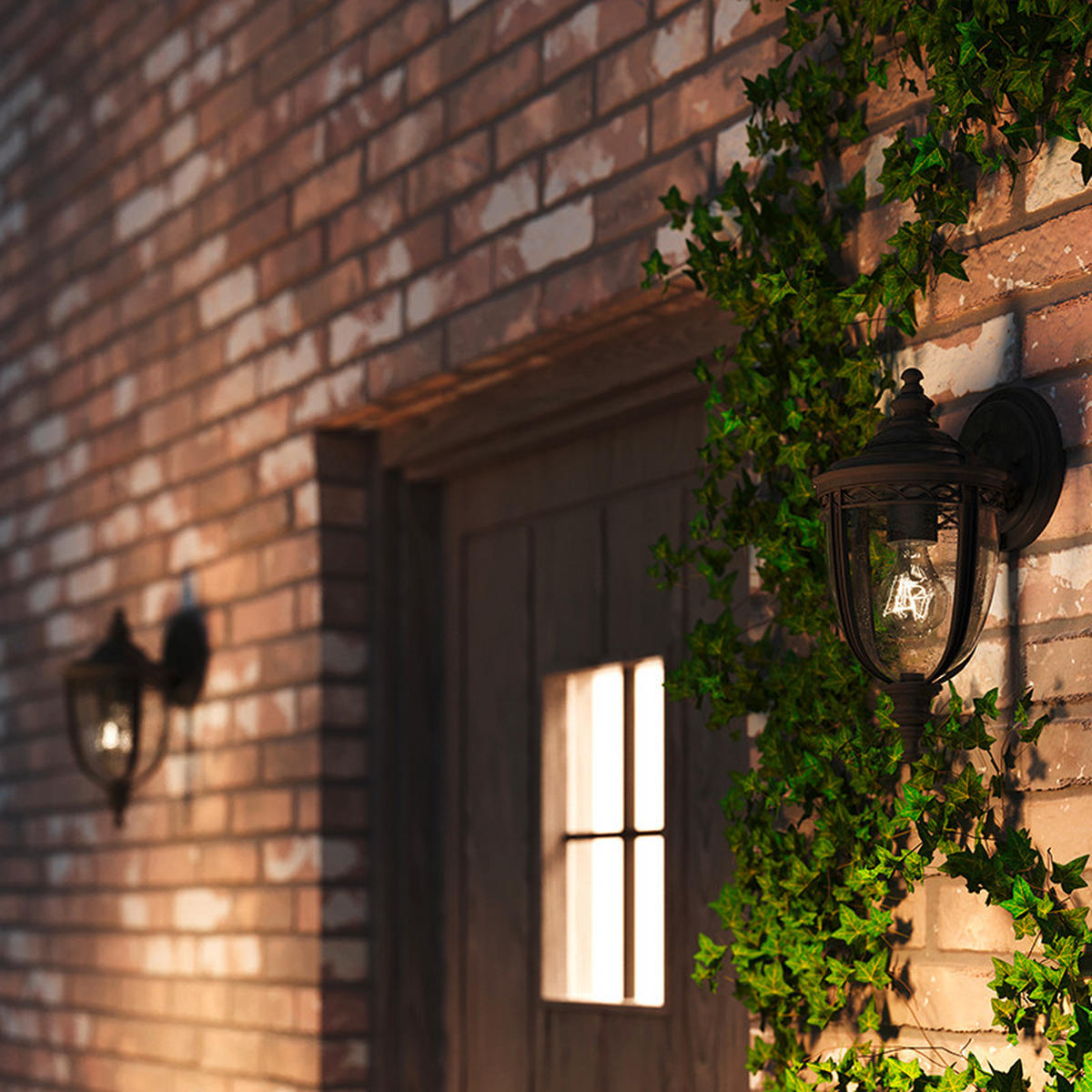 AUßENWANDLEUCHTE Elstead English Bridle 16.7/32.1/19.1 cm   - Schwarz, Basics, Glas/Metall (16.7/32.1/19.1cm) - Elstead Lighting