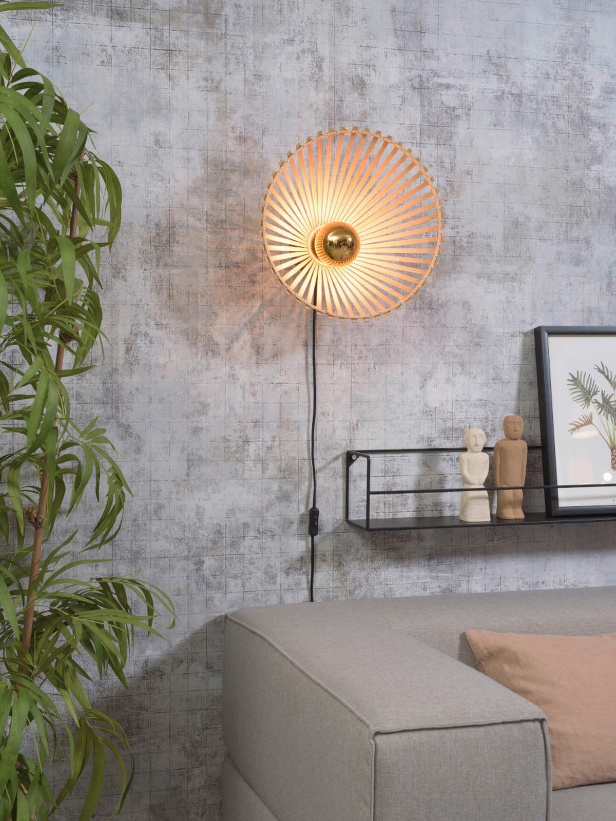 WANDLEUCHTE GOOD&MOJO  13/40 cm   - Naturfarben, Trend (13/40cm) - Good & Mojo