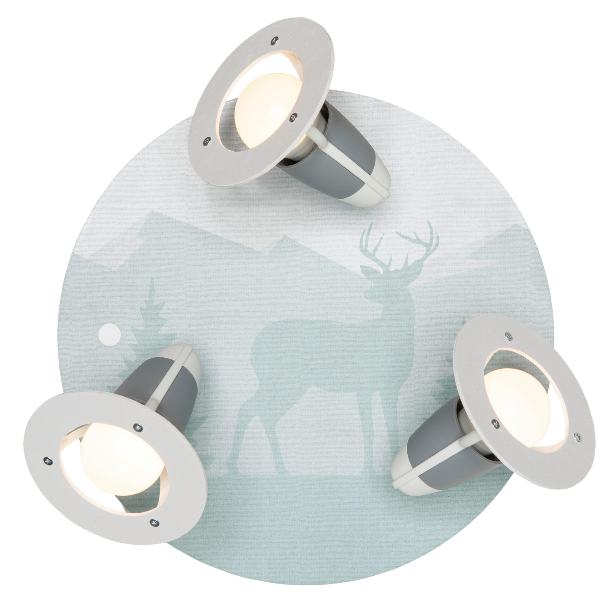 XXXLutz Kinderdeckenleuchte Scandi Wald Grün 20 cm