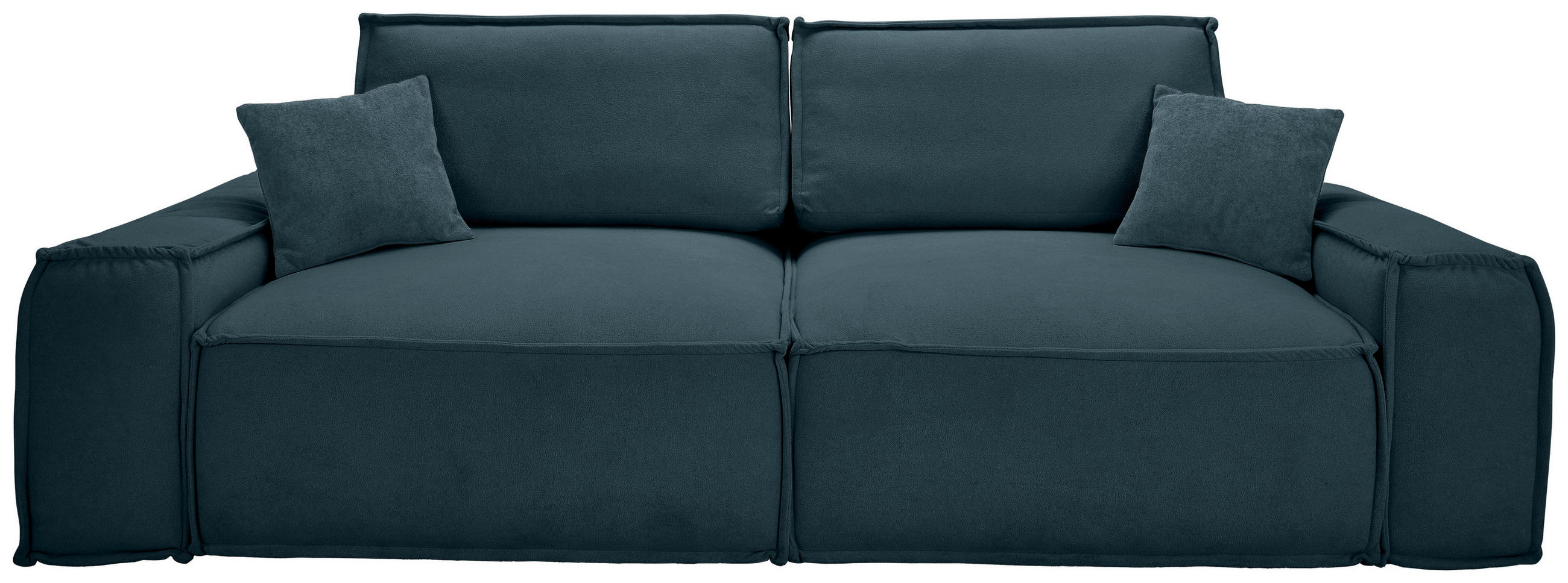 SCHLAFSOFA Webstoff Petrol  - Petrol/Schwarz, KONVENTIONELL, Kunststoff/Textil (256/83/115cm) - Carryhome