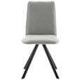 STUHL  in Eisen Flachgewebe Metall, Textil  - Creme/Schwarz, Design, Textil/Metall (48/93/60cm) - Cantus