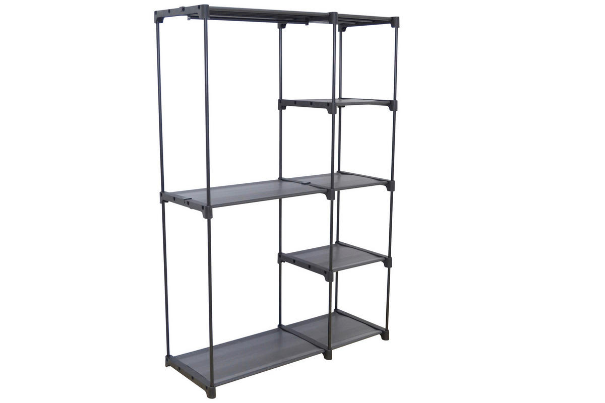 GARDEROBE  in  - Schwarz, Design, Kunststoff/Metall (44/111/167cm) - MID.YOU