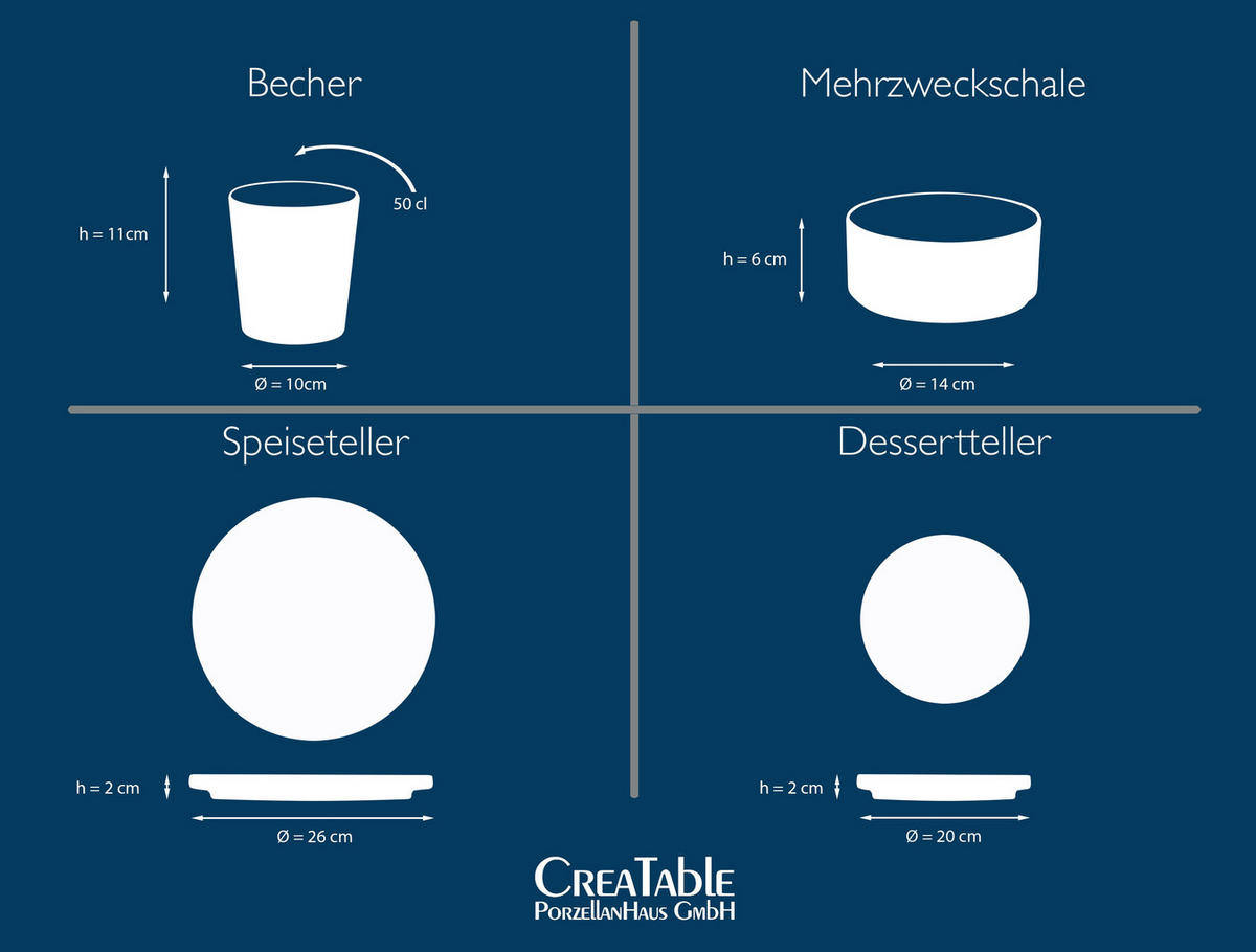 KOMBINOVANÁ SOUPRAVA, 8dílné, kamenina - černá, Trend, keramika - Creatable
