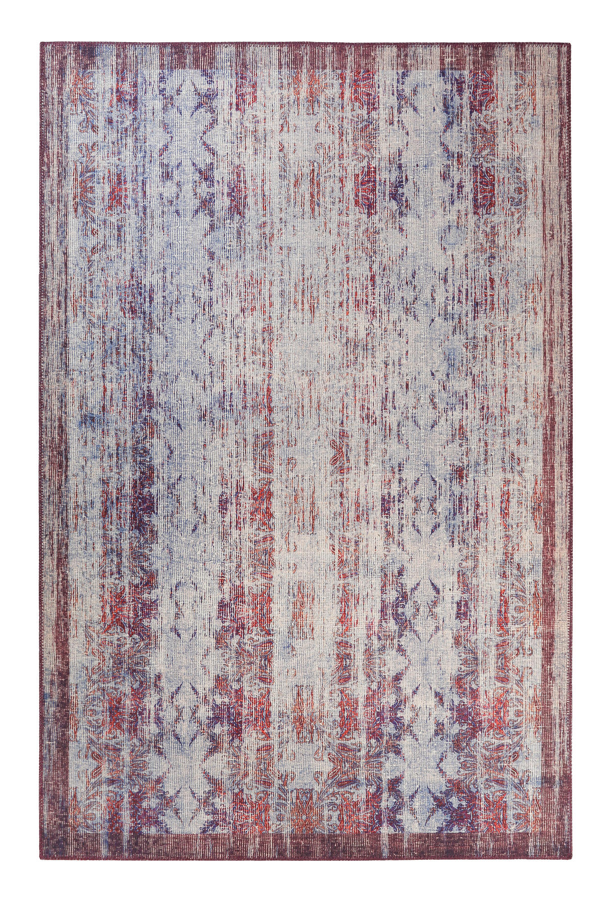 WEBTEPPICH 130/190 cm Embrace Blau, Grau, Lila, Orange  - Blau/Lila, KONVENTIONELL, Textil (130/190cm) - WECON HOME