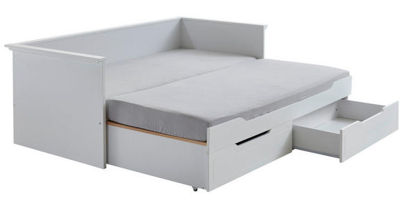 AUSZIEHBETT 90/180/200 cm in Weiß - Weiß, KONVENTIONELL, Holz/Holzwerkstoff (90/180/200cm) - Carryhome