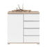 KOMMODE - Alufarben/Weiß, Design, Glas/Holzwerkstoff (80/80/40cm) - Moderano KOMMODE - Alufarben/Weiß, Design, Glas/Holzwerkstoff (80/80/40cm) - Moderano