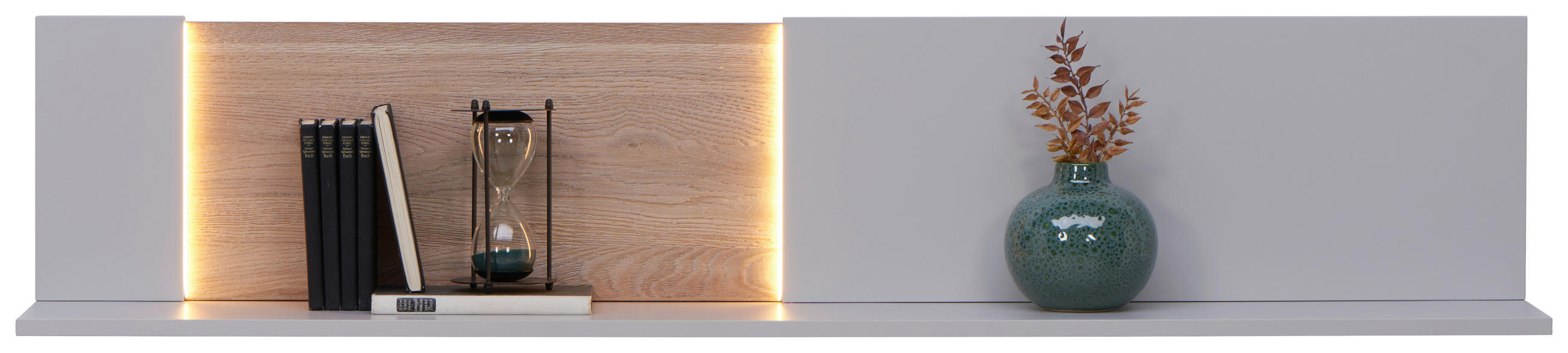 WANDBOARD furniert Eichefarben, Hellgrau  - Eichefarben/Hellgrau, Design, Holzwerkstoff (150/30,4/24cm) - Dieter Knoll