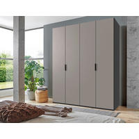 FALTTÜRENSCHRANK  in Graphitfarben, Grau, Sahara  - Schwarz/Graphitfarben, Design, Holzwerkstoff (200/236/58cm) - Boxxx