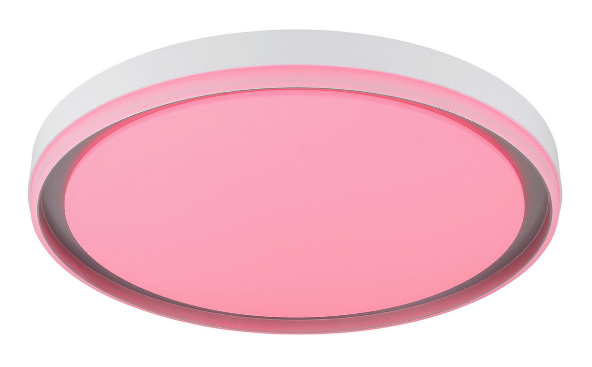 STROPNÍ LED SVÍTIDLO, 50/8 cm  - bílá/barvy stříbra, Design, kov/plast (50/8cm) - Globo