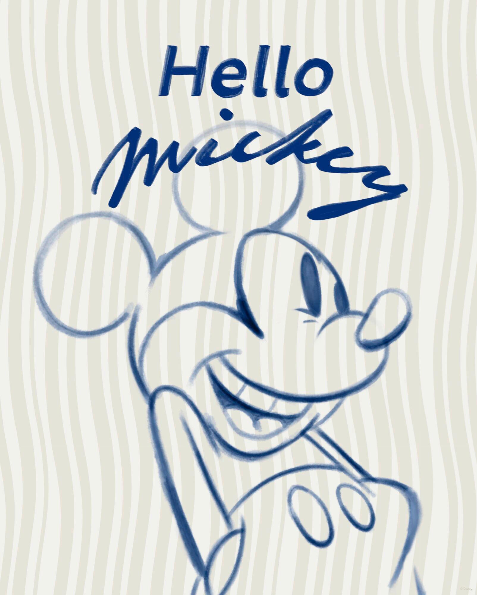 Disney Kinderbild Disney Stitch Blau, Alabaster 40x50 cm