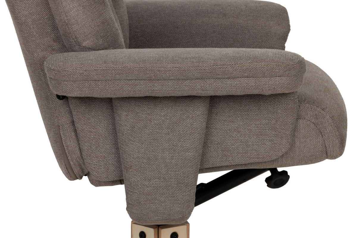 RELAXSESSELSET Webstoff    - Naturfarben/Grau, Design, Holz/Textil (80/109/79cm) - Livetastic