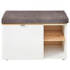 GARDEROBENBANK Bari  in 78/50/38 cm  - Silberfarben/Hellgrau, Design, Kunststoff/Textil (78/50/38cm)
