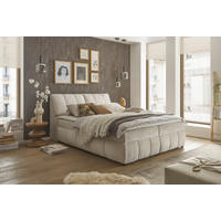 BOXBETT 160/200 cm  in Beige  - Beige/Schwarz, Modern, Holzwerkstoff/Kunststoff (160/200cm) - MID.YOU