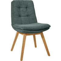STUHL  Stoffauswahl, Typenauswahl, Gestellauswahl Cord  Grün  - Eichefarben/Grün, Design, Holz/Textil (49/90/69cm) - Johann Jakob