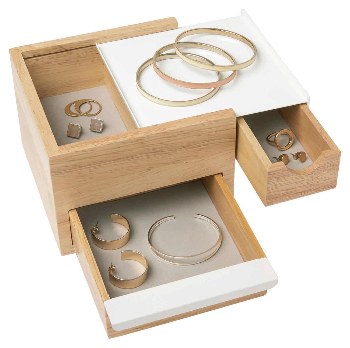 SCHMUCKBOX - Naturfarben, Design, Holz/Metall (17/11,2/15,2cm) - Umbra