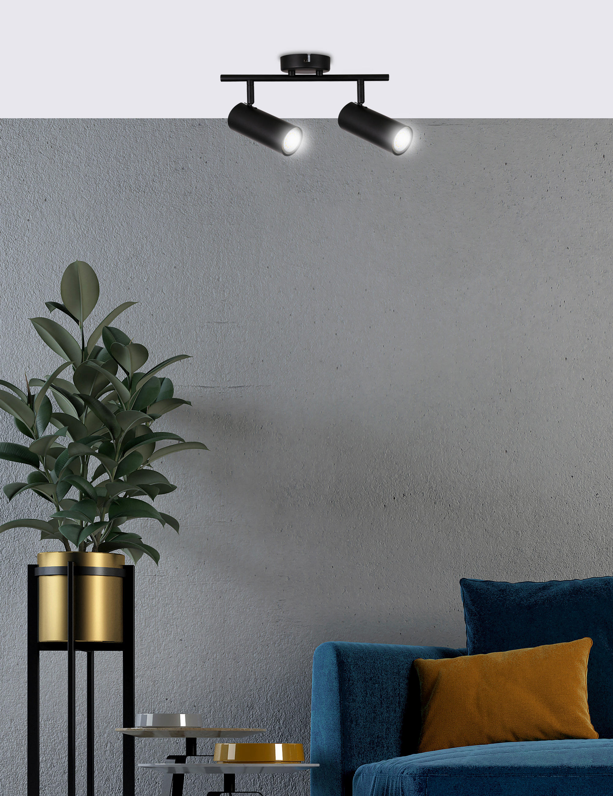 TAKSPOTLIGHT 36/9/18 cm   - svart, Design, metall (36/9/18cm)